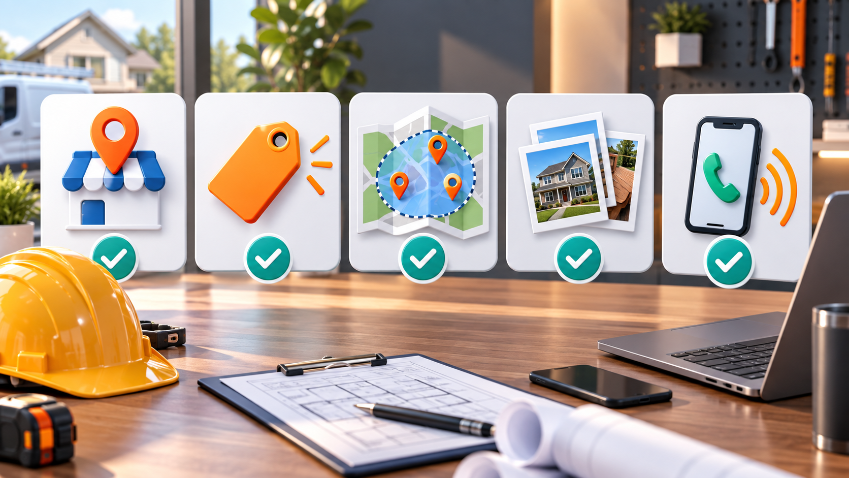 Checklist visual for contractors before running Facebook or Google ads